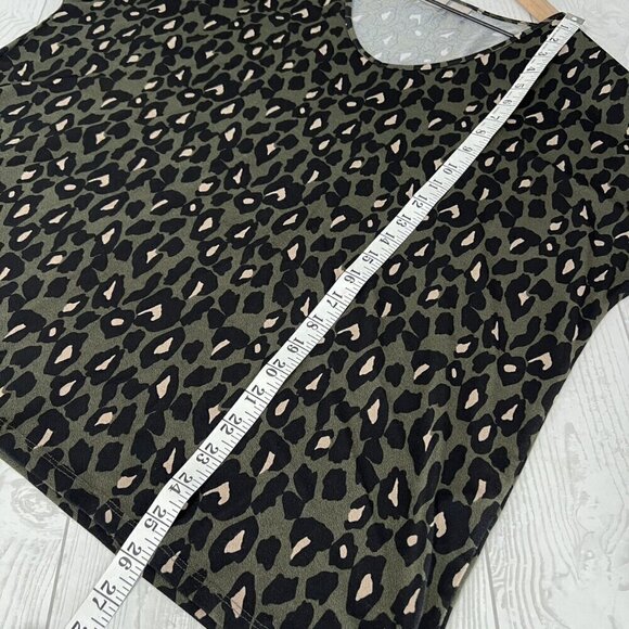 Chico's Animal Print Dolman Sleeve Top - Picture 3 of 8